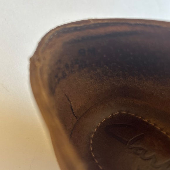 Clark’s Tan Genuine Leather Rubber Outsole Loafers size 9 - Picture 10 of 15